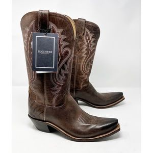 COPY - Lucchese Women's Cassidy Chocolate Madras Goat Western Boots Size 8